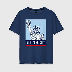 Футболка оверсайз женская Style New York, цвет: тёмно-синий
