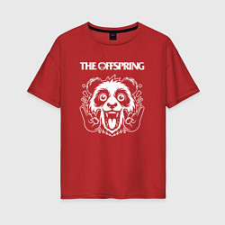 Футболка оверсайз женская The Offspring rock panda, цвет: красный