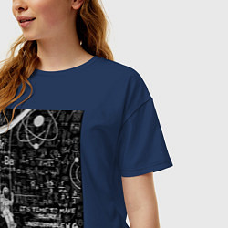 Футболка оверсайз женская Космос формулы, цвет: тёмно-синий — фото 2