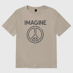 Футболка оверсайз женская Peace imagine, цвет: миндальный