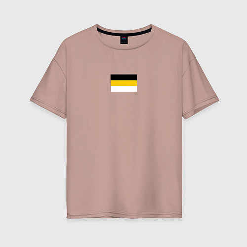Женская футболка оверсайз Rus empire minimalism / Пыльно-розовый – фото 1