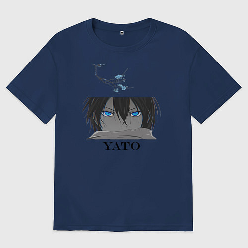 Женская футболка оверсайз Бездомный бог Ято / Тёмно-синий – фото 1