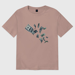 Женская футболка оверсайз Я люблю деньги