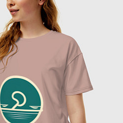 Футболка оверсайз женская Настроение голоден, цвет: пыльно-розовый — фото 2