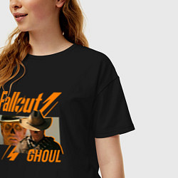 Футболка оверсайз женская Гуль - Фаллаут, цвет: черный — фото 2