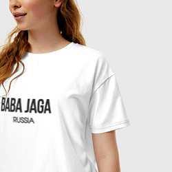 Футболка оверсайз женская Baba jaga - баба яга, цвет: белый — фото 2