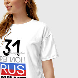 Футболка оверсайз женская 31 - Белгородская область, цвет: белый — фото 2