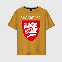 Футболка оверсайз женская Warhorse logo, цвет: горчичный