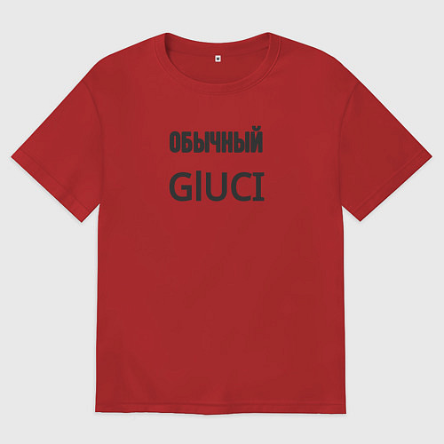Женская футболка оверсайз Обычный gluci / Красный – фото 1