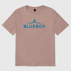 Футболка оверсайз женская Доктор Кто Bluebox, цвет: пыльно-розовый