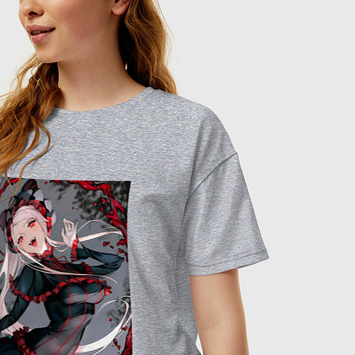 Женская футболка оверсайз Повелитель Шаллтир Бладфоллен / Меланж – фото 3