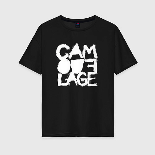 Женская футболка оверсайз Camouflage - A synthpop band from germany / Черный – фото 1