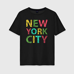 Женская футболка оверсайз New York city colors