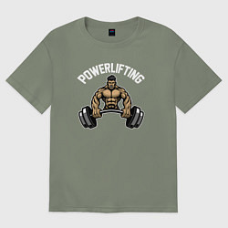 Футболка оверсайз женская Powerlifting gym, цвет: авокадо