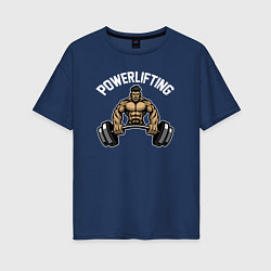 Женская футболка оверсайз Powerlifting gym