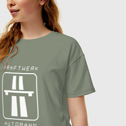 Футболка оверсайз женская Kraftwerk - Autobahn, цвет: авокадо — фото 2