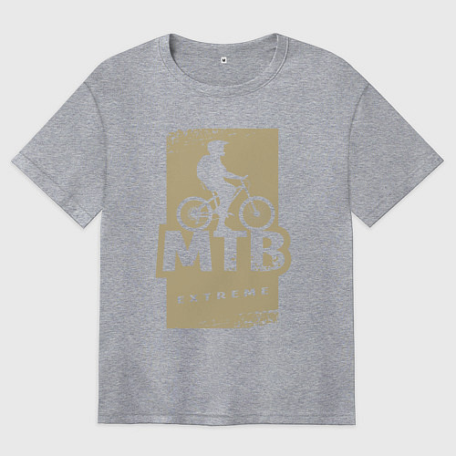 Женская футболка оверсайз MTB extreme / Меланж – фото 1