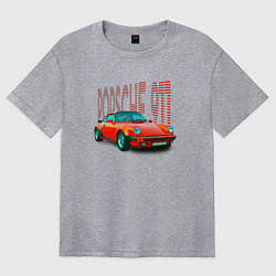 Футболка оверсайз женская Немецкий автомобиль Порше 911, цвет: меланж