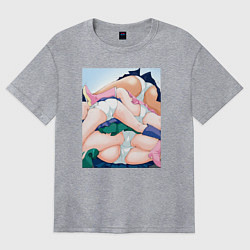 Футболка оверсайз женская Senpai секси, цвет: меланж