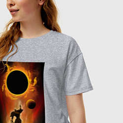 Футболка оверсайз женская Эсканор грех льва, цвет: меланж — фото 2