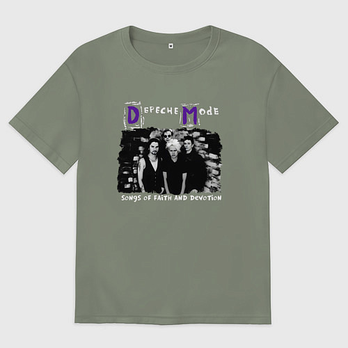 Женская футболка оверсайз Depeche Mode - Sofad band era / Авокадо – фото 1