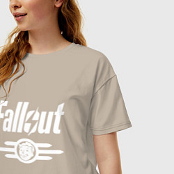 Футболка оверсайз женская Fallout - vault 33, цвет: миндальный — фото 2