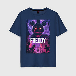 Женская футболка оверсайз Freddy - мишка Фредди