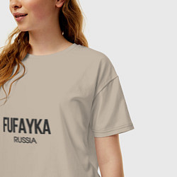 Футболка оверсайз женская Fufayka, цвет: миндальный — фото 2