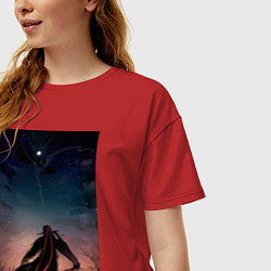 Футболка оверсайз женская Усянь Вэй Старейшина Илина, цвет: красный — фото 2