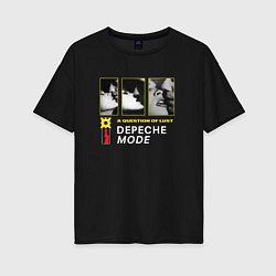 Футболка оверсайз женская Depeche Mode - Kisses lust, цвет: черный