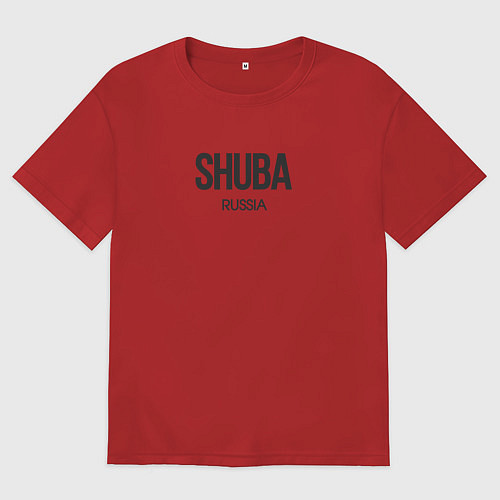 Женская футболка оверсайз Shuba / Красный – фото 1