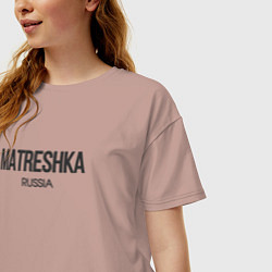 Футболка оверсайз женская Matreshka - матрёшка, цвет: пыльно-розовый — фото 2