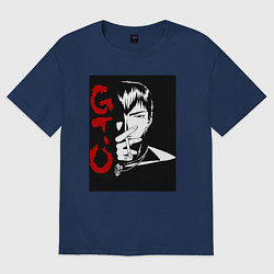 Футболка оверсайз женская Эйкити Онидзука GTO, цвет: тёмно-синий