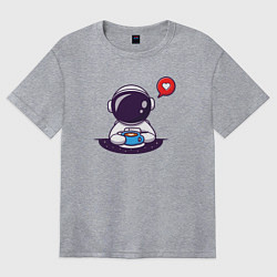 Футболка оверсайз женская Космический кофе, цвет: меланж