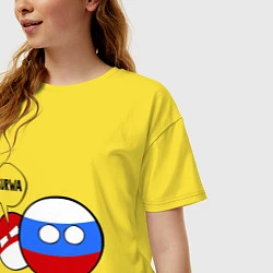 Футболка оверсайз женская Курва, цвет: желтый — фото 2