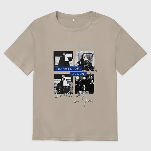 Женская футболка оверсайз Depeche Mode - Barrel of a gun ep / Миндальный – фото 1