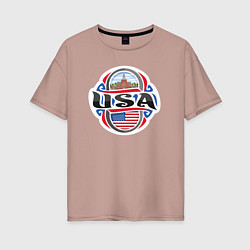 Футболка оверсайз женская Style USA, цвет: пыльно-розовый