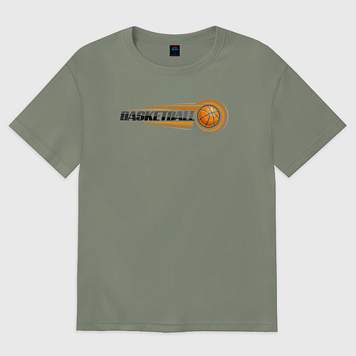 Женская футболка оверсайз Basketball mood / Авокадо – фото 1