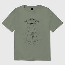 Футболка оверсайз женская Космический театр, цвет: авокадо