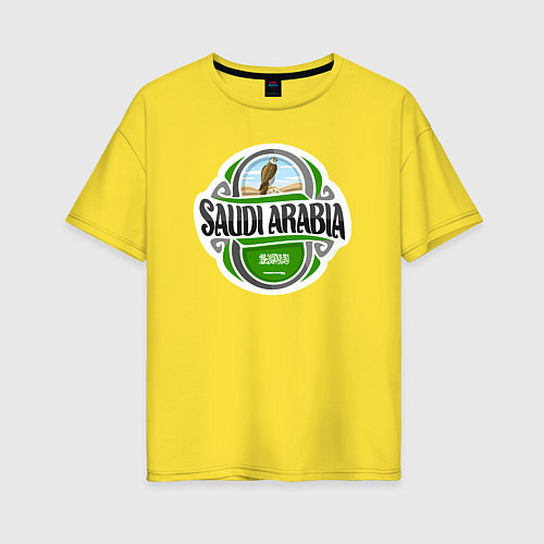 Женская футболка оверсайз Saudi Arabia / Желтый – фото 1