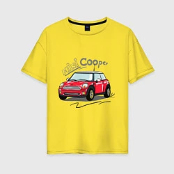Футболка оверсайз женская Mini Cooper, цвет: желтый