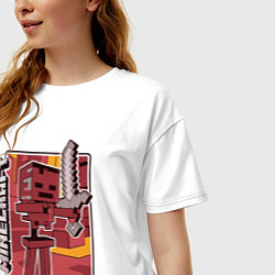 Футболка оверсайз женская Minecraft the game of gamers, цвет: белый — фото 2
