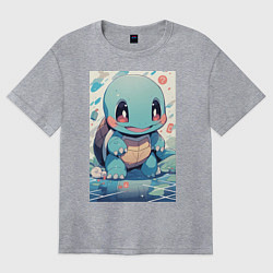 Женская футболка оверсайз Покемон Сквиртл