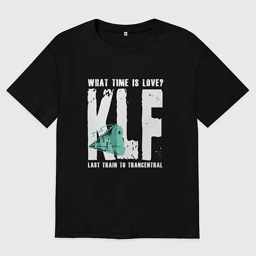 Женская футболка оверсайз Klf - What time is love / Черный – фото 1