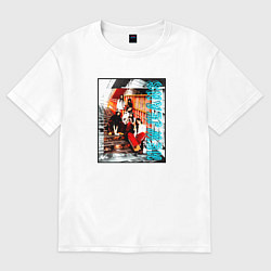 Футболка оверсайз женская NewJeans grunge, цвет: белый
