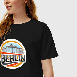 Футболка оверсайз женская Berlin, цвет: черный — фото 2