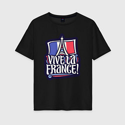 Женская футболка оверсайз Viva la France