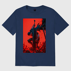 Футболка оверсайз женская Берсерк Гатс Драгонслейер, цвет: тёмно-синий