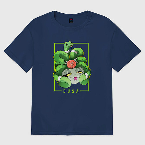 Женская футболка оверсайз Dusa Hades / Тёмно-синий – фото 1