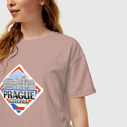Футболка оверсайз женская Prague, цвет: пыльно-розовый — фото 2